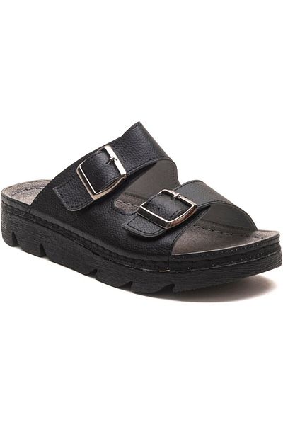 CARLAVERDEE Papuci de damă Zenne din piele anatomică Negri Mărimea 36-40 - Confortabili și eleganti