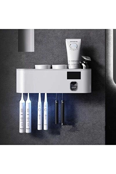 Asfal Güneş Enerjili Uv Diş Macunu Sıkacağı, Banyo Düzenleyici, Diş Fırçalık