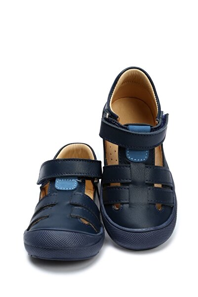 Kifidis Ga23035 Paplus First Step Unisex Kids Leather Shoes 19-25 Navy Blue Leather