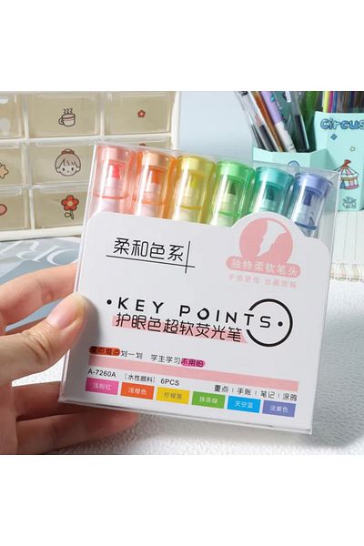 Key Points A-7260 Highlighter Set 6 Pack