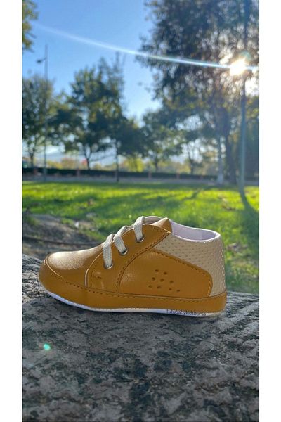 Papulin Baby Boy Luxury Mustard Color Booties