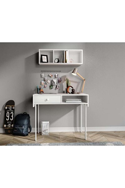 Genel Markalar MAJOR ÇALIŞMA MASASI WHITE ve Üst MODÜL