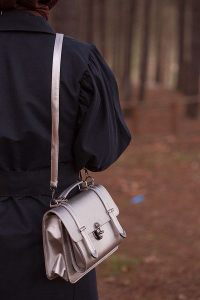 GIMOSA Curea lungă reglabilă din piele vegană Ines, geantă de damă cu blocare, geantă de umăr, geantă crossbody