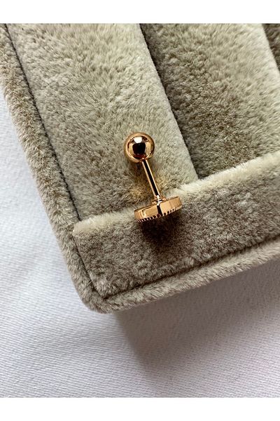 ringbox Gold Zircon Emerald Stone Heart Model Tragus Piercing Cartilage Earring