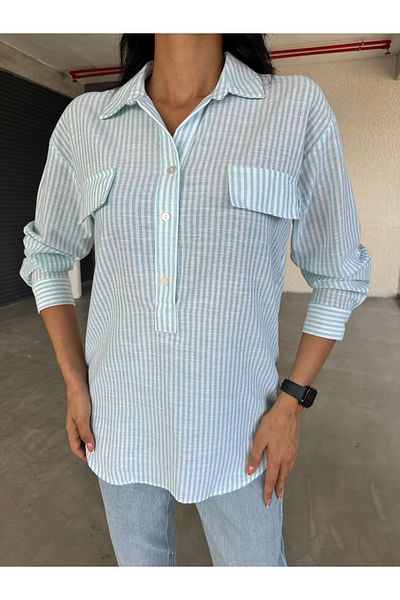 Fiori Striped Summer Shirt with Pockets