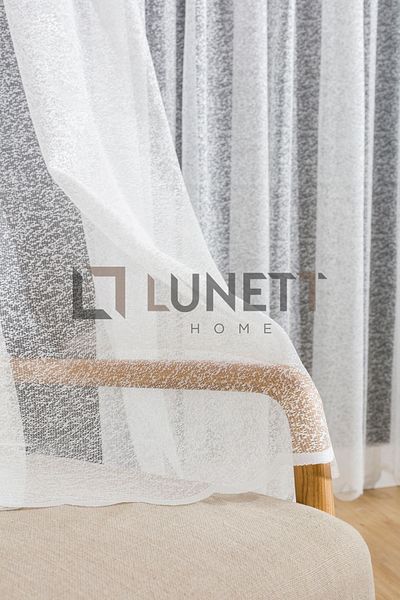 LUNETT HOME 1x2 Tulle Curtain - Sand Knitted Sparse Pleated Ready to Use