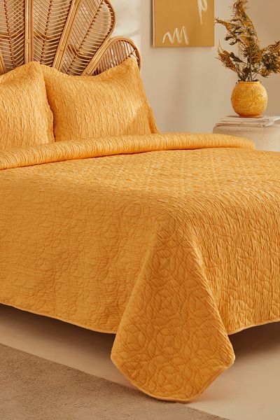 Karaca Home Yellow Double Rody Bedspread - Home