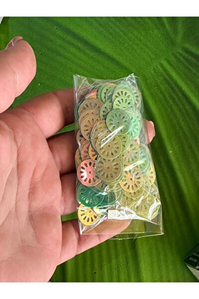 Gönülden Tasarım 20 гр. 1 см. Зелено колело с пайети - бродерия