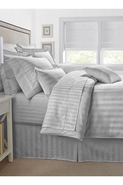 Orange Bed & Bath طقم لحاف فندقي 100% قطن كينج 6 قطع رمادي دمشقي 270 × 230 رمادي