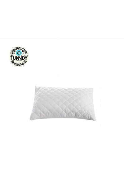 FUNNDY 50x70 cm Set of 10 Pillow Protectors - Interlining Quilted and Zippered Mattresses
