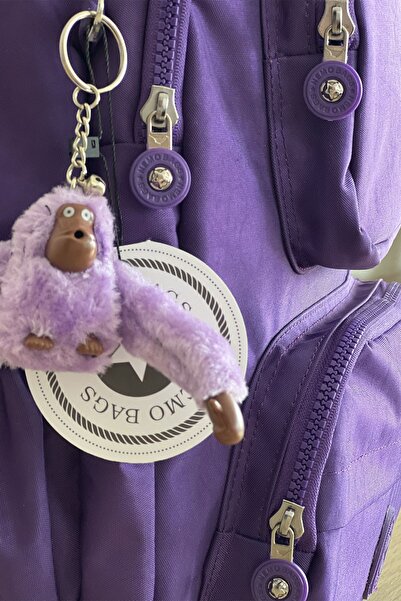 MORCA Fcstore Crinkle Fabric Waterproof Medium Size Purple Crinkle Backpack/laptop School Bag