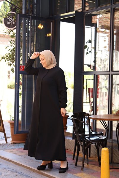 ECALAMODE Black Honeycomb Fabric Women's Summer Ferace