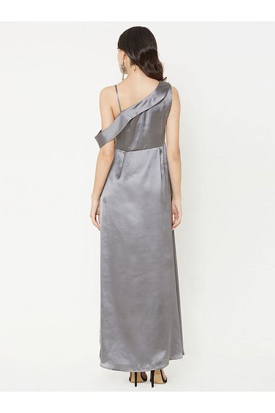Mish By Styli One Shoulder Strap Style A-Line Maxi Dress