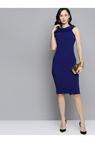 Sassafras By Styli Sleeveless High Neck Bodycon Midi Dress