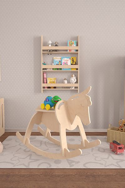 Pratico Lita Montessori - Natural Unpainted Rocking Horse