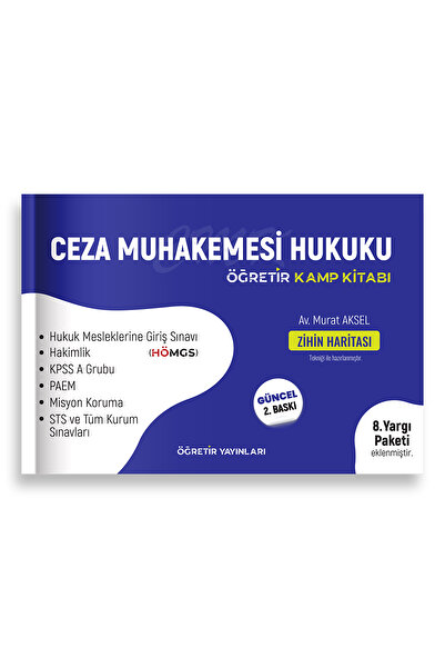 hukuk öğretir 2026 Ceza Muhakemesi Hukuku Konu Anlatımı Adli Yargı - Hmgs - Paem - Misyon - Kpss
