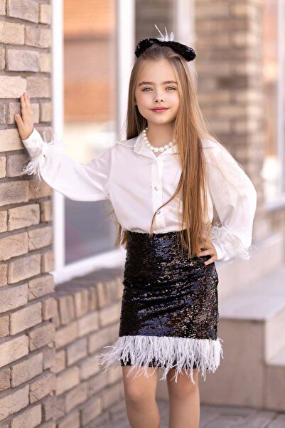 Riccotarz Crushed Black Girl's Set - Pulpaytet Detailed