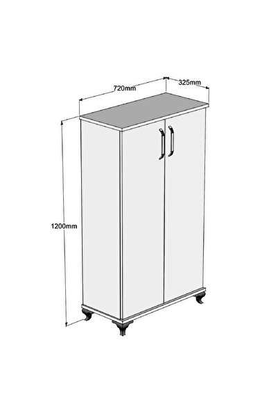 Bimossa R7040 Ayakkabılık Çok Amaçlı Raflı Düzenleyici Dolap 120CM