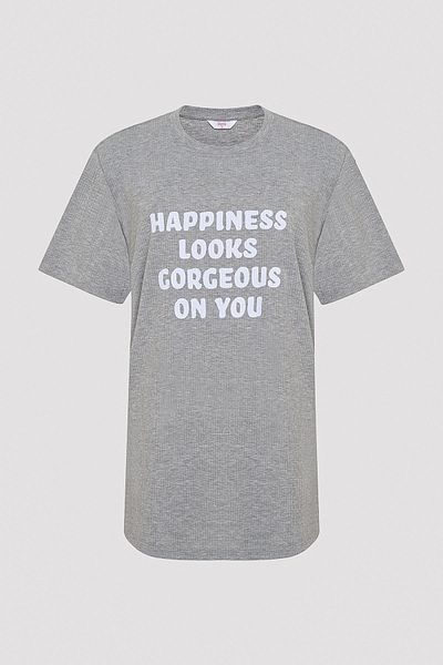 Penti Mama Gri Tricou Pijama Top