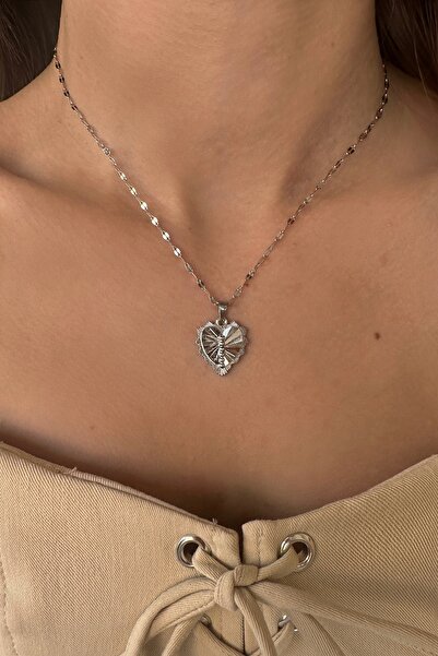 Okko Store Steel heart necklace