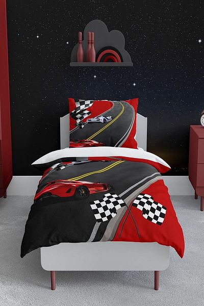 Talia Home Racing Car Duvet Cover Set TLAN-194