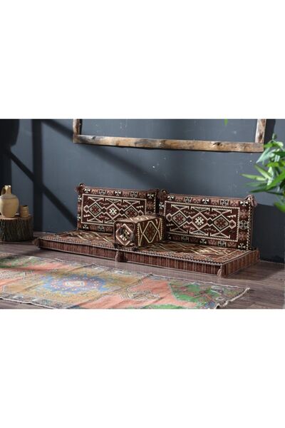 BAKIRÖZÜ HOME 1.kalite Şark Köşesi Takımı Anadolu Kahve Modeli Sünger Dahil (...