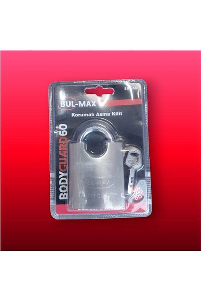 Bul-Max Double Lock Shop Office Building Lock Protect Padlock Steel Body 4 Key