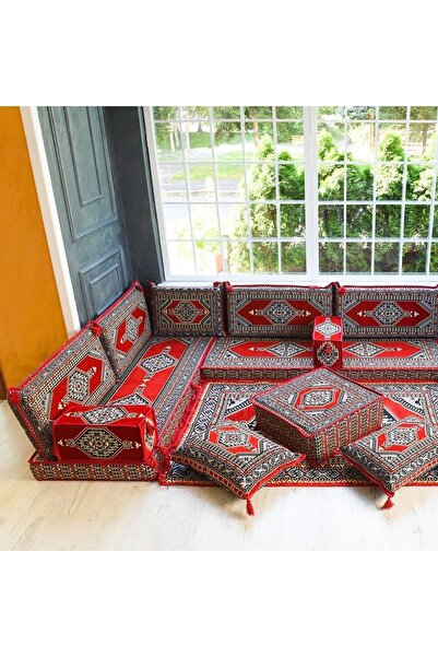 BAKIRÖZÜ HOME Şark Köşesi Takımı Konsepti Saraylı Bordo Modeli Koltuk Takımı ...