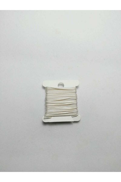 Eskişehir hobi sanat 0.8 mm 3 Meters Cream Color Parachute Rope (Macrame Bracelet Necklace Jewelry Design Rope)