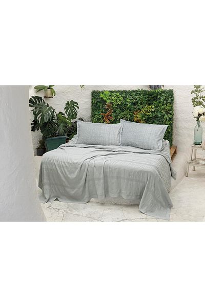 Altınbaşak RIVER 4 PIECES DOUBLE PIKE (230X250), FITTD.Sheet, Pillowcase Set 100% COTTON