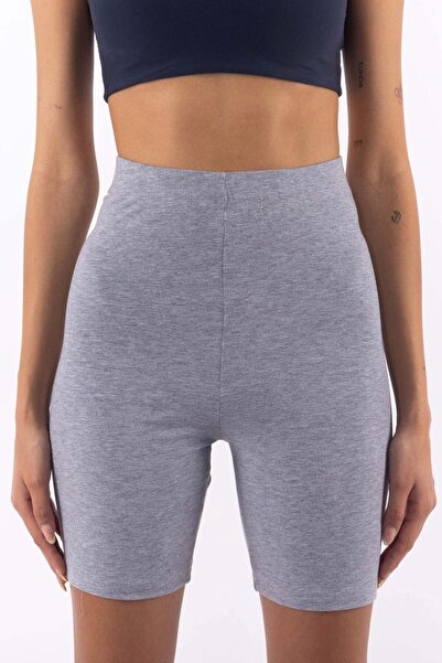 Coredra Gray Melange Cotton Women's Tights