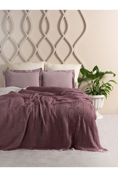 MYLASA HOME Double Face Planets 4 Layer Muslin Bedspread Single 160X220Cm