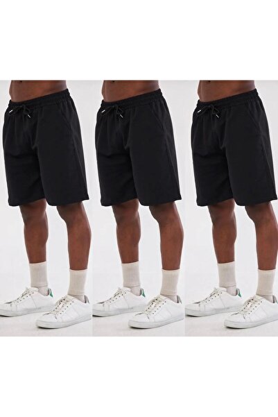 Generic Brand Unisex 3-Piece Black Gray Anthracite Shorts