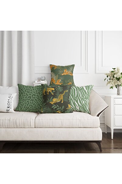 dekomall home & living Set de 4 perne cu model leopard - 443