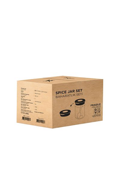 Qlüx QluX C344X6 - Black/transparent Spice Bowl Set of 6