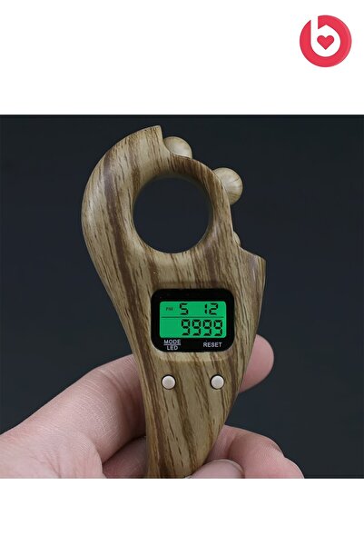 bizimevde Boncuklu Ledli Işıklı Zikirmatik (Mermer)