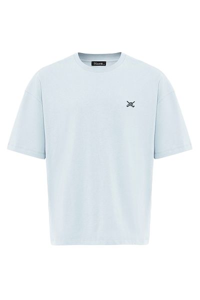 COOLHILL Ανδρικό μπλουζάκι Oversize - 100% βαμβάκι, κέντημα στο στήθος