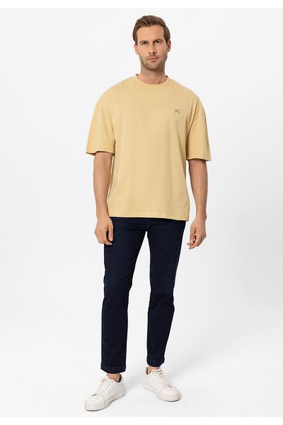 COOLHILL Ανδρικό μπλουζάκι Oversize - 100% βαμβάκι, κέντημα στο στήθος