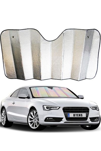 BYENS Parasolar pentru parbriz auto - Parasolar pentru autoturisme, baldachin pentru vehicule, interior auto cu ventuză