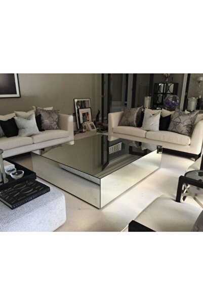 LUXURY VİLLA Luxury Aynalı Orta Sehpa 90x90 Ölçüsünde Yükseklik 32 Cm Değişik...