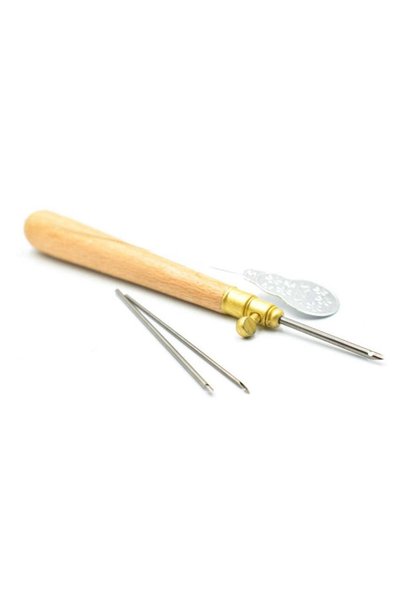 Nurge Plastic Punch Pulley And Thin Wooden Punch Crochet Set