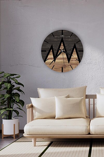 LandiWork Salon Için Sessiz Ahşap Duvar Saati, Şık Modern Ahşap Duvar Saati, ...