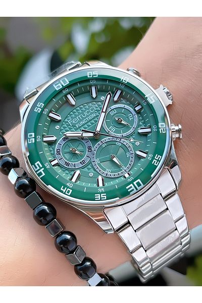 Ferrucci Functional Steel Cord Special Design Men's Wristwatch + Bracelet with Gift
