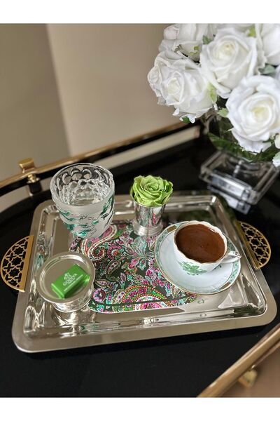 Mise En Place Green Paisley Tepsilik 6'lı