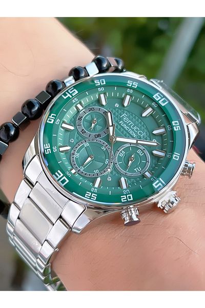 Ferrucci Functional Steel Cord Special Design Men's Wristwatch + Bracelet with Gift