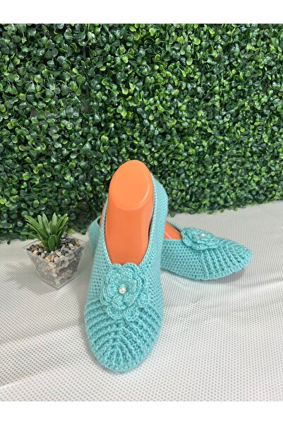 Begonya Ev Tekstili Keçe Tabanlı El Örmesi Patik