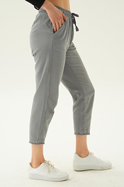 Rays 4228 Paça Püskül Pantolon Gri