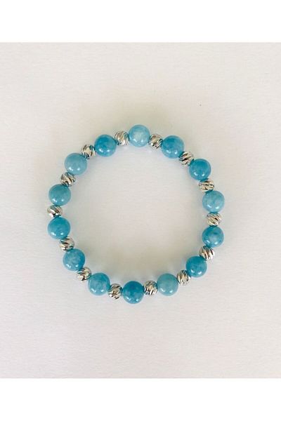 MK tasarım Real Blue Quartz Stone - Bracelet MK.031.011, Design MK