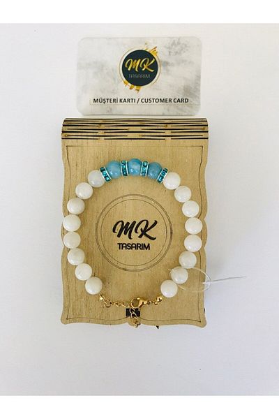 MK tasarım Blue Quartz Bracelet - Real Aytasi MK.36.5