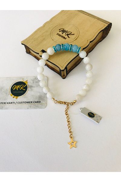 MK tasarım Blue Quartz Bracelet - Real Aytasi MK.36.5